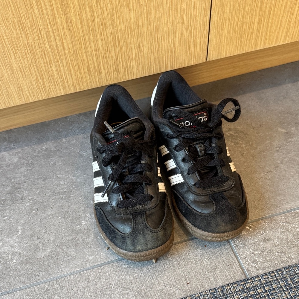 Adidas Kids Black and White Sneakers